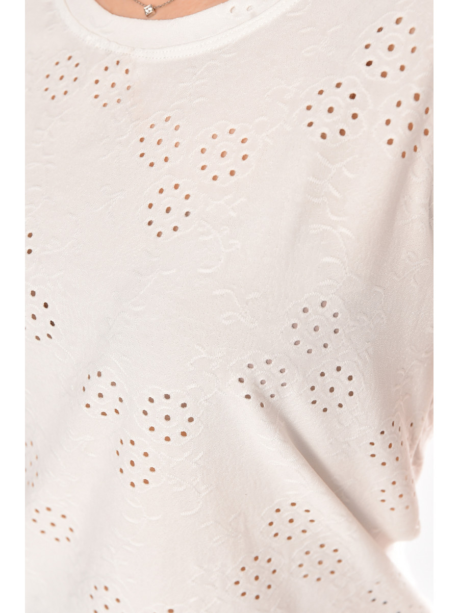 Футболка женская однотонная белого цвета 2268 210355C