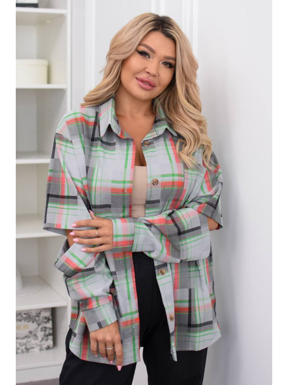 Рубашка женская байковая с принтом 1010 210356C