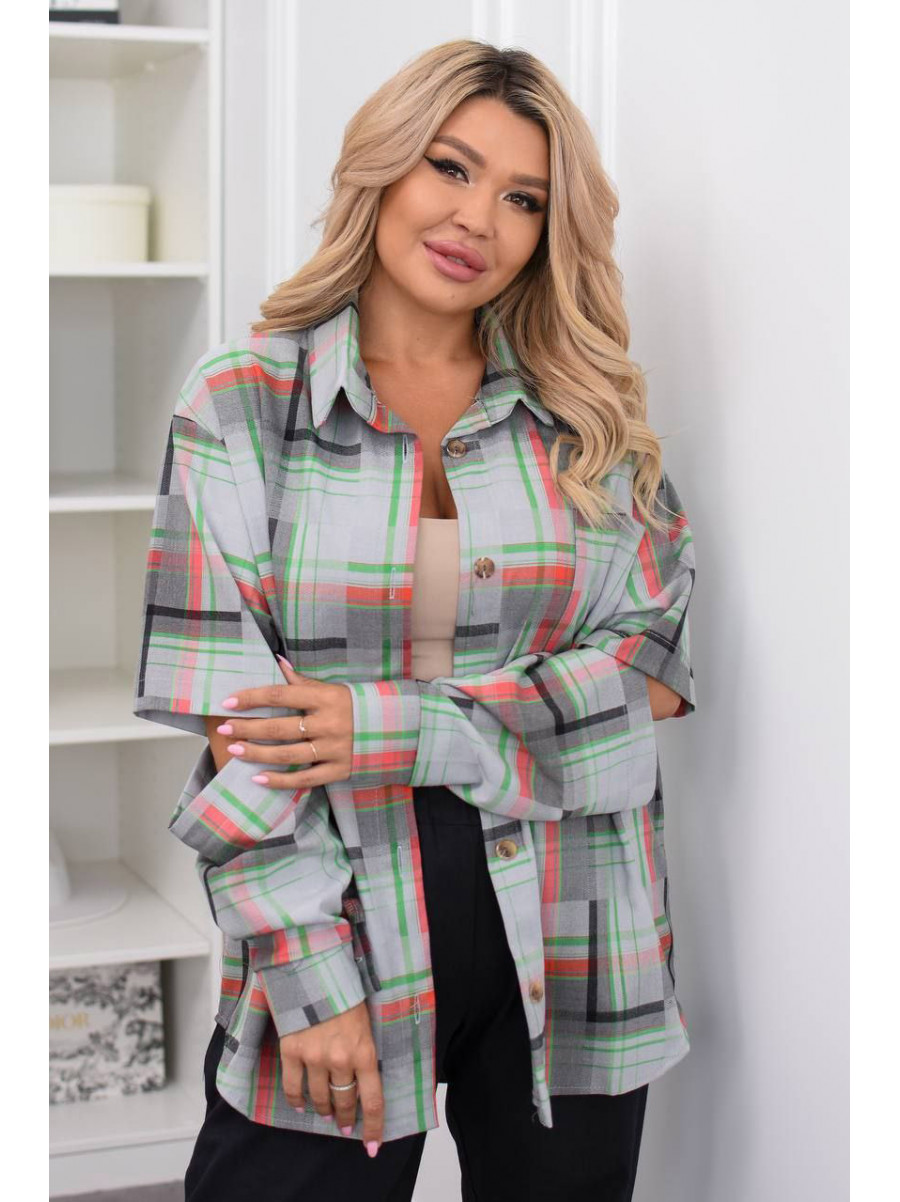 Рубашка женская байковая с принтом 1010 210356C