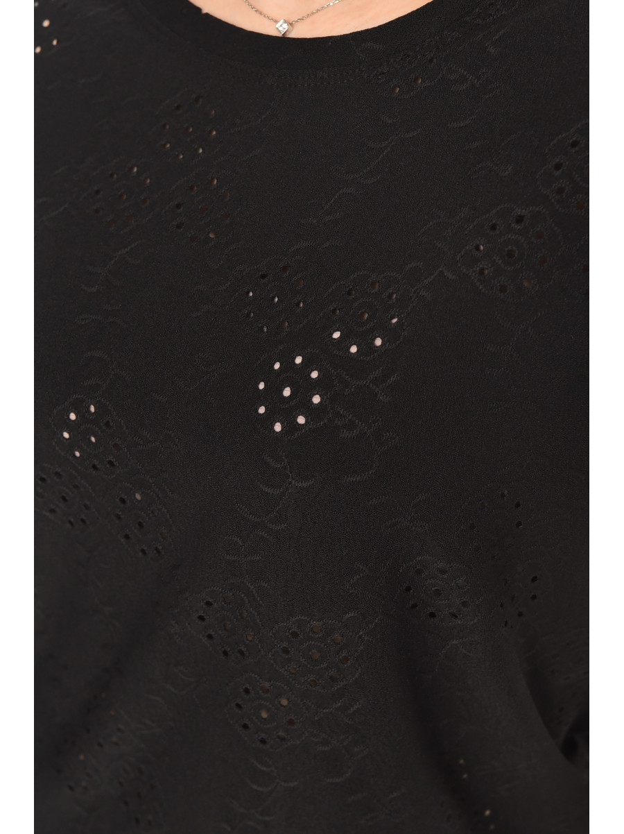 Футболка женская однотонная черного цвета 2268 210358C