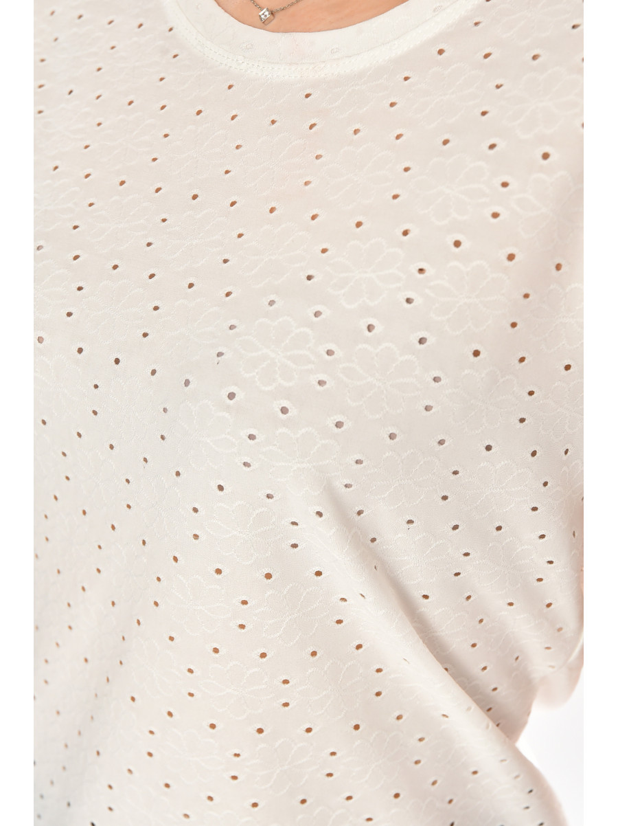 Футболка женская однотонная белого цвета 2269 210359C