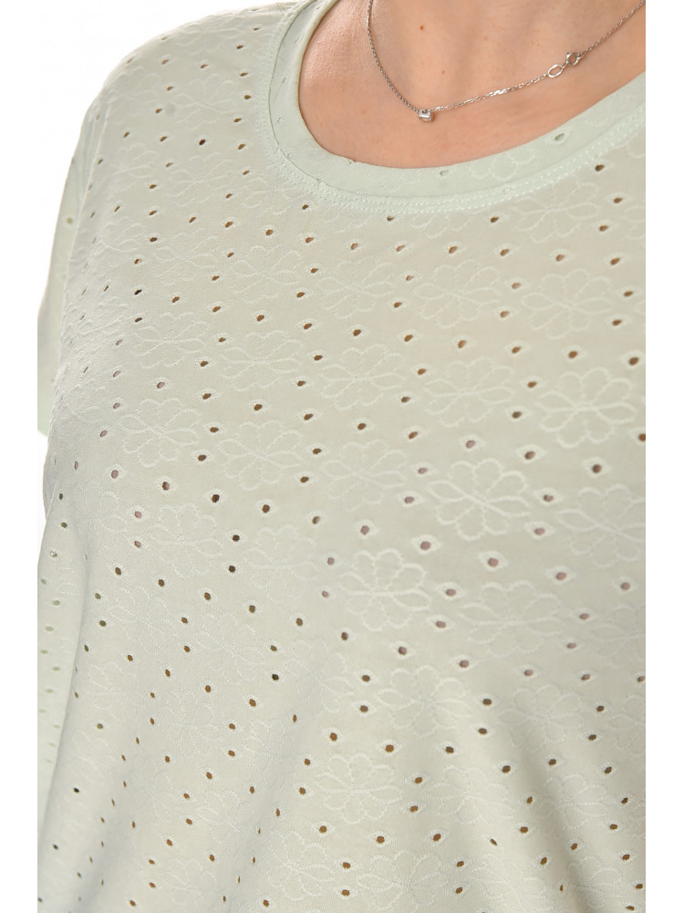 Футболка женская однотонная мятного цвета 2269 210361C