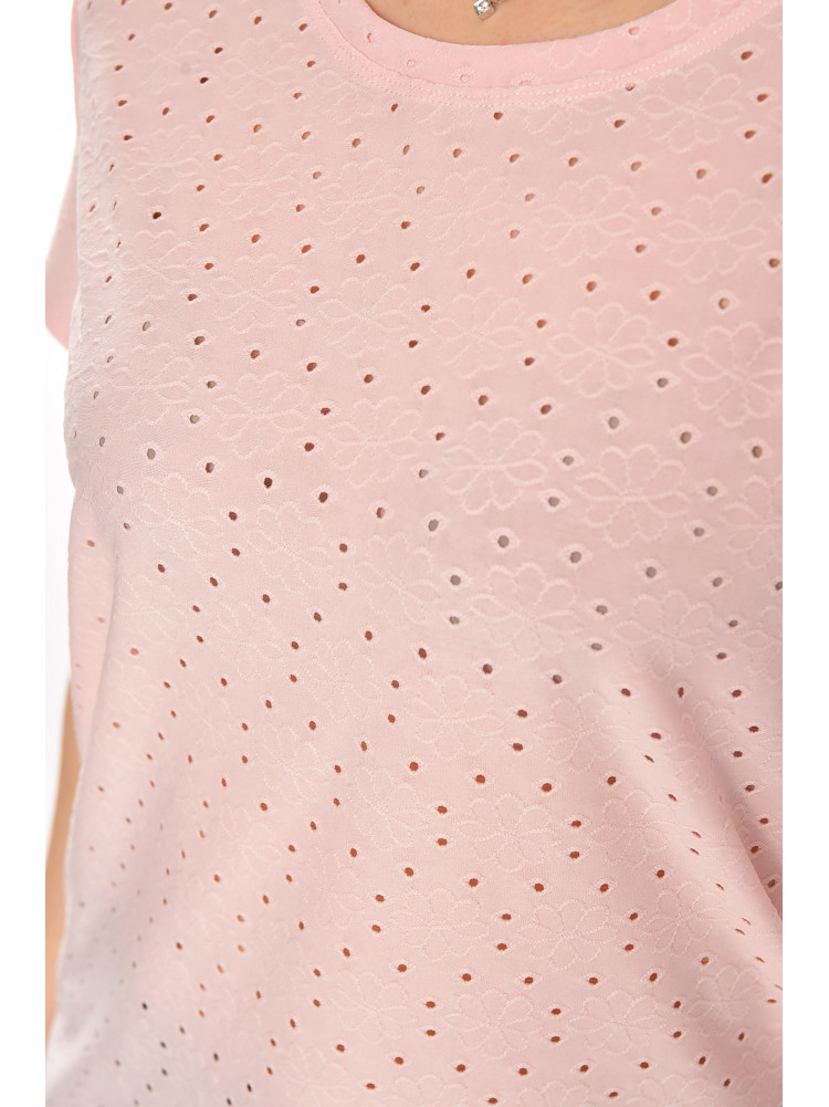 Футболка женская однотонная розового цвета 2269 210363C