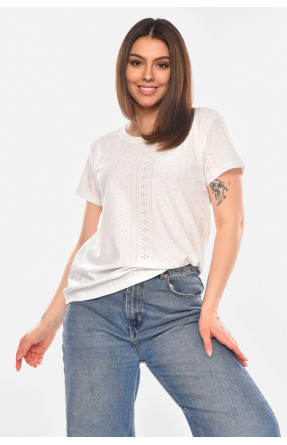 Футболка жіноча однотонна білого кольору 2265 210368C