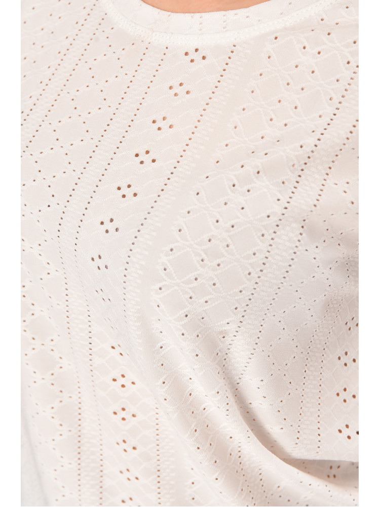 Футболка женская однотонная белого цвета 2265 210368C