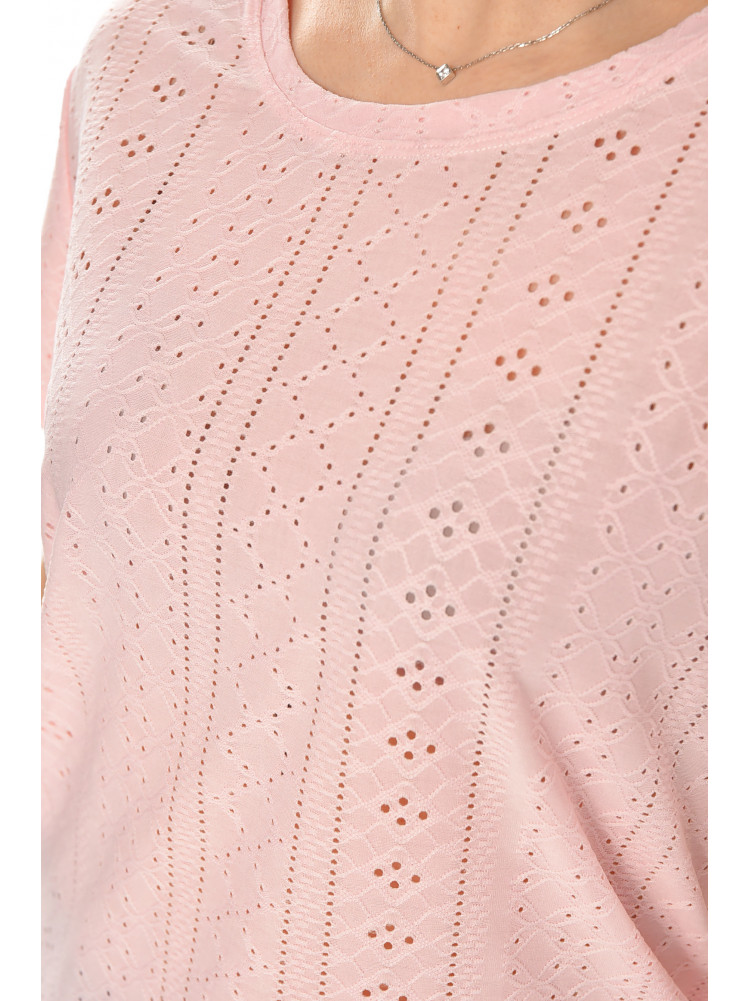 Футболка женская однотонная розового цвета 2265 210369C