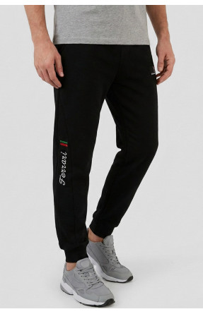 Спортивные штаны мужские на флисе черного цвета CS-2203 210373C Спортивные штаны мужские на флисе черного цвета CS-2203 210373C