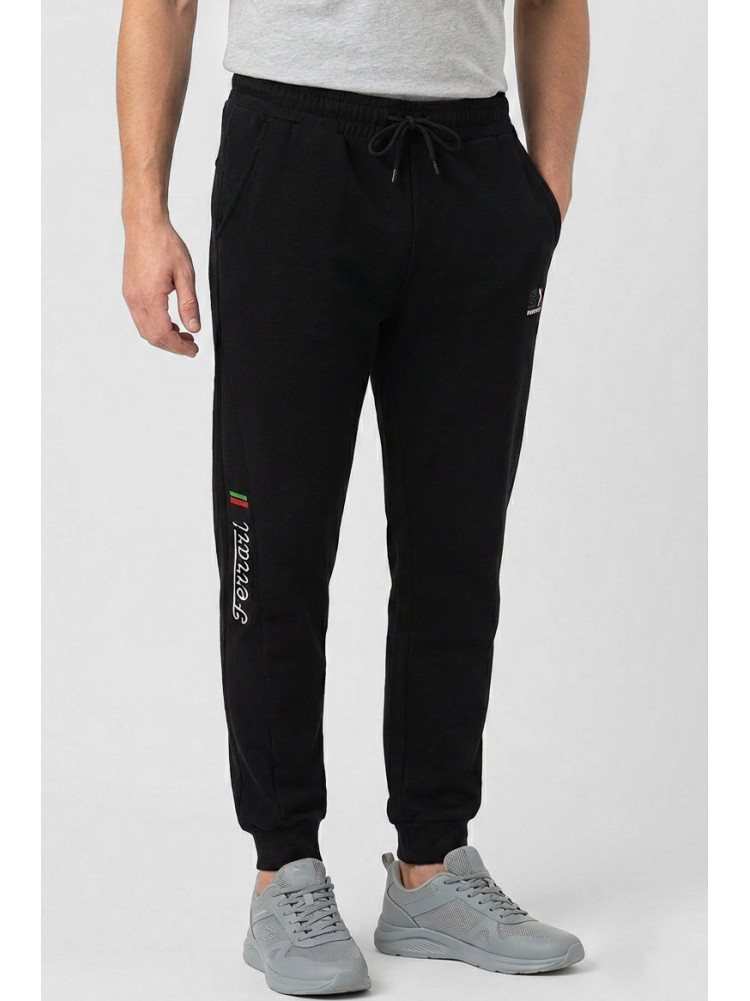 Спортивні штани чоловічі на флісі чорного кольору CS-2203 210373C