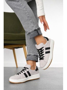 Кроссовки женские серо-черного цвета L1010-5 210374C