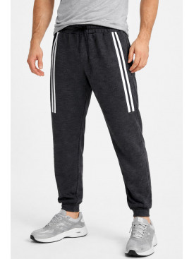 Спортивные штаны мужские на флисе тёмно-серого цвета CS-402 210378C