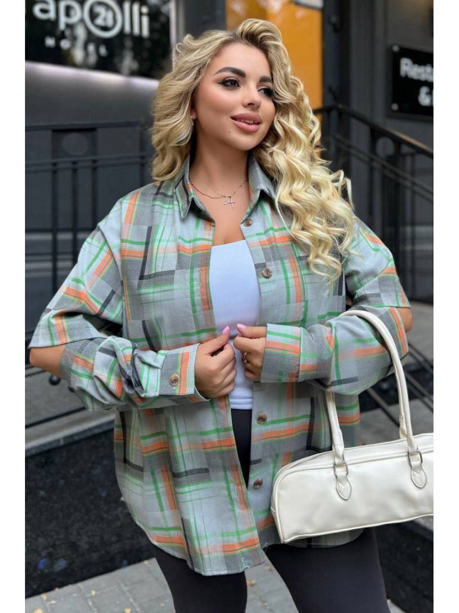 Рубашка женская байковая с принтом 1010 210382C