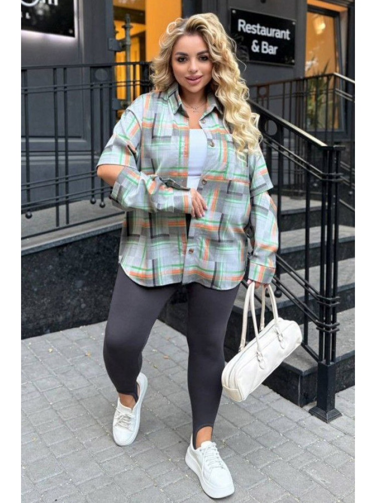 Рубашка женская байковая с принтом 1010 210382C