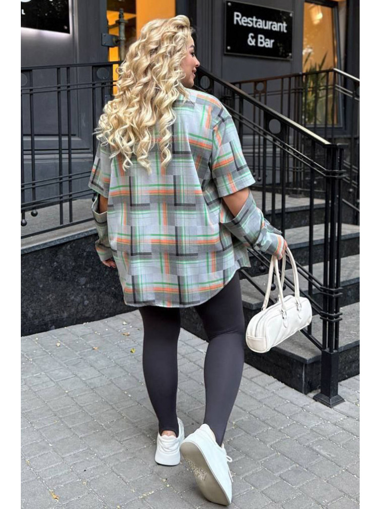 Рубашка женская байковая с принтом 1010 210382C