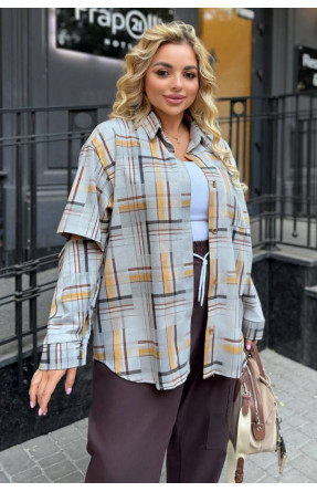 Рубашка женская байковая с принтом 1010 210383C