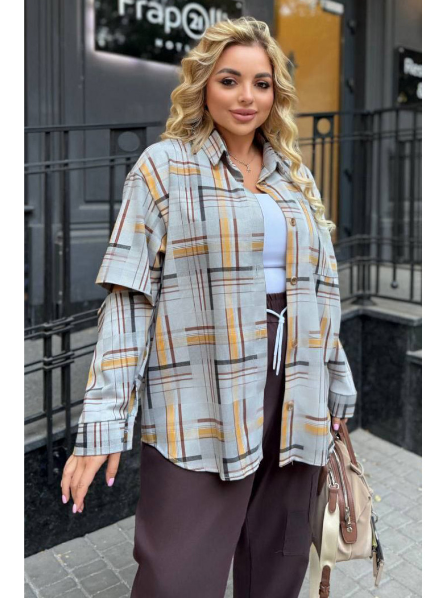 Рубашка женская байковая с принтом 1010 210383C