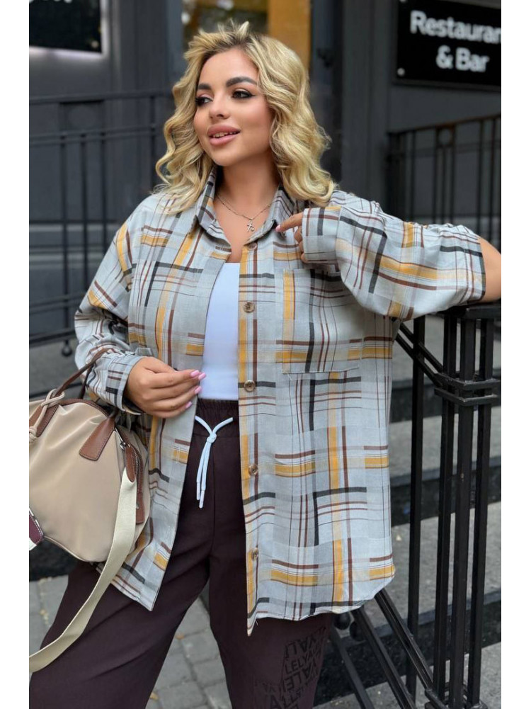 Рубашка женская байковая с принтом 1010 210383C