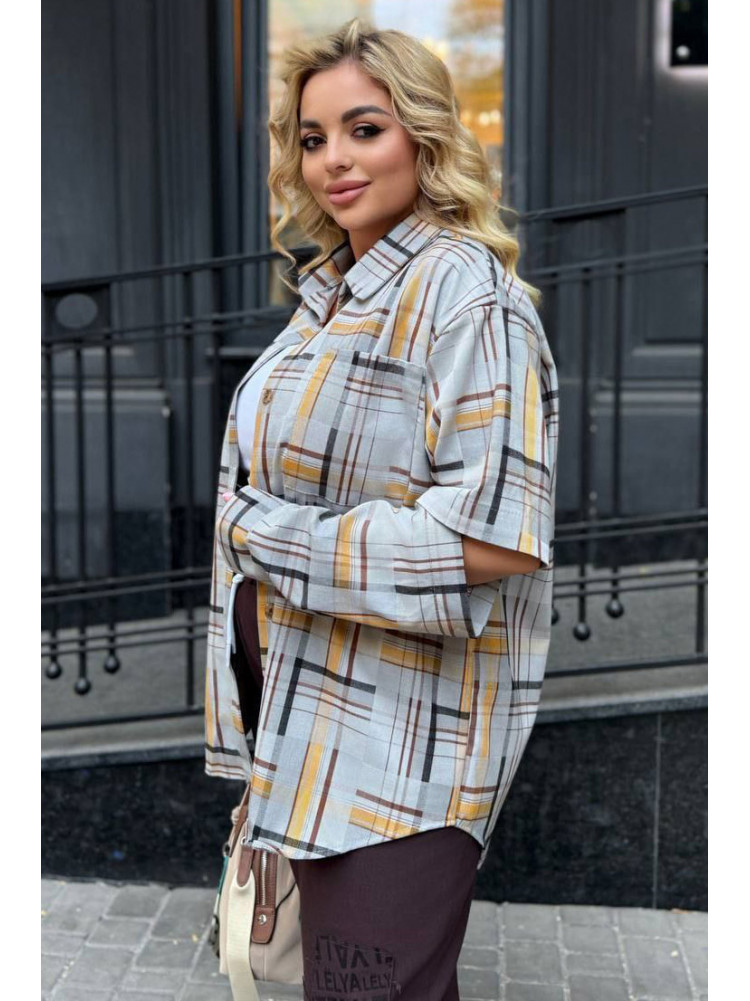 Рубашка женская байковая с принтом 1010 210383C