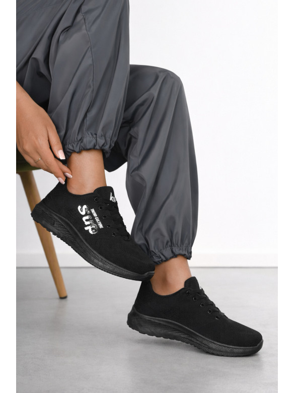 Кроссовки женские черного цвета 100-1 210385C