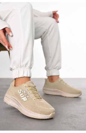 Кросівки жіночі бежевого кольору 100-2 210391C