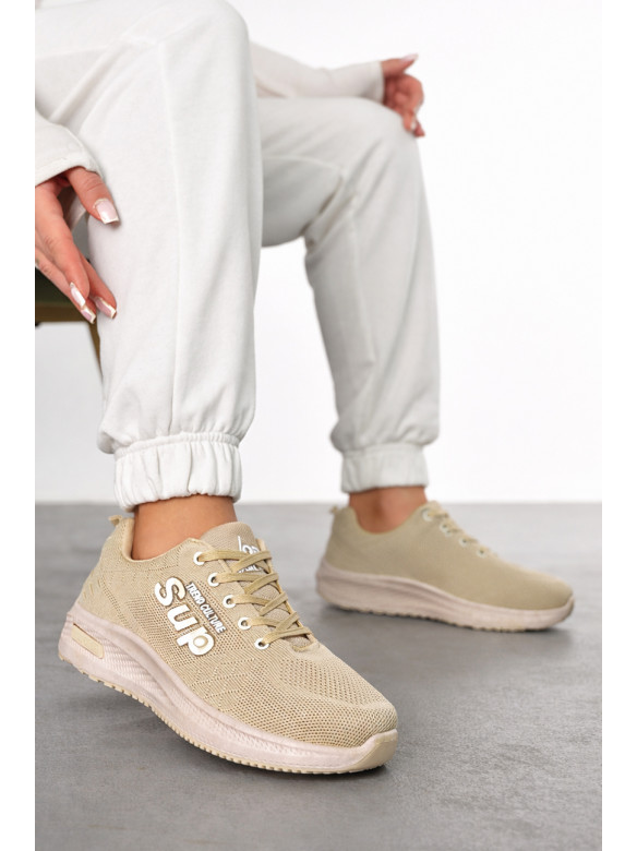 Кроссовки женские бежевого цвета 100-2 210391C