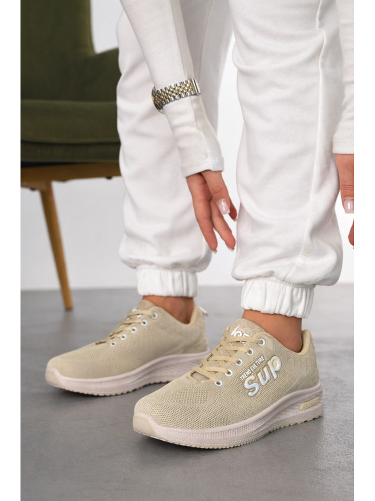 Кроссовки женские бежевого цвета 100-2 210391C