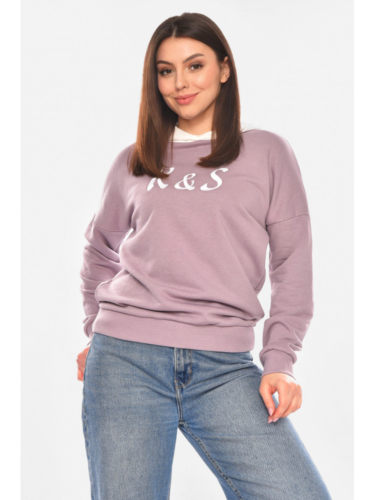 Худі жіноче бузкового кольору з принтом 249 210392C