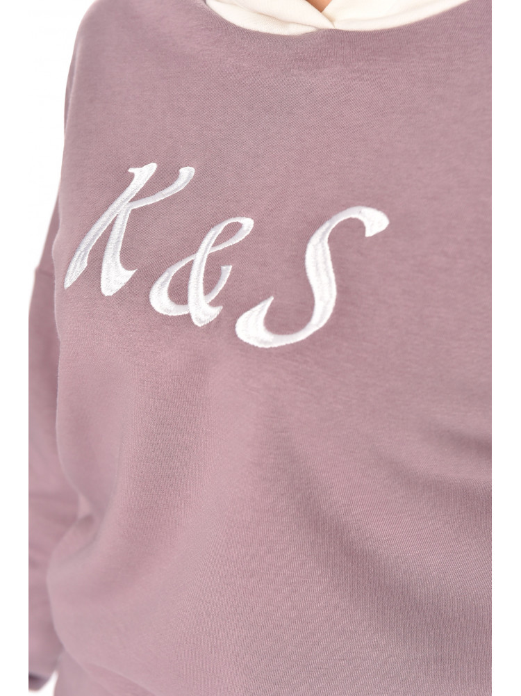Худі жіноче бузкового кольору з принтом 249 210392C