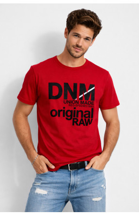 Футболка мужская красного цвета с принтом 210397C Футболка мужская красного цвета с принтом 210397C