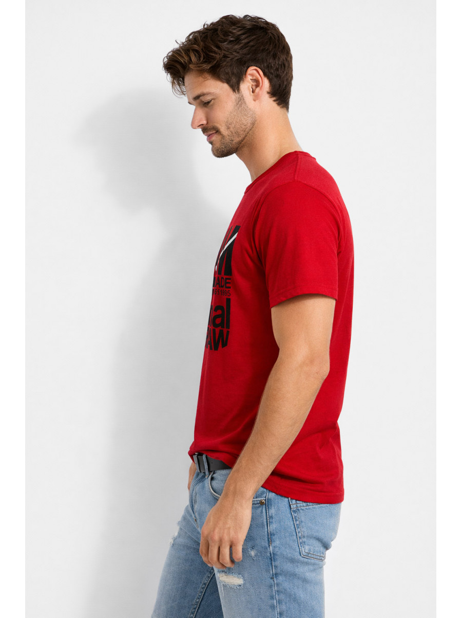Футболка мужская красного цвета с принтом 210397C