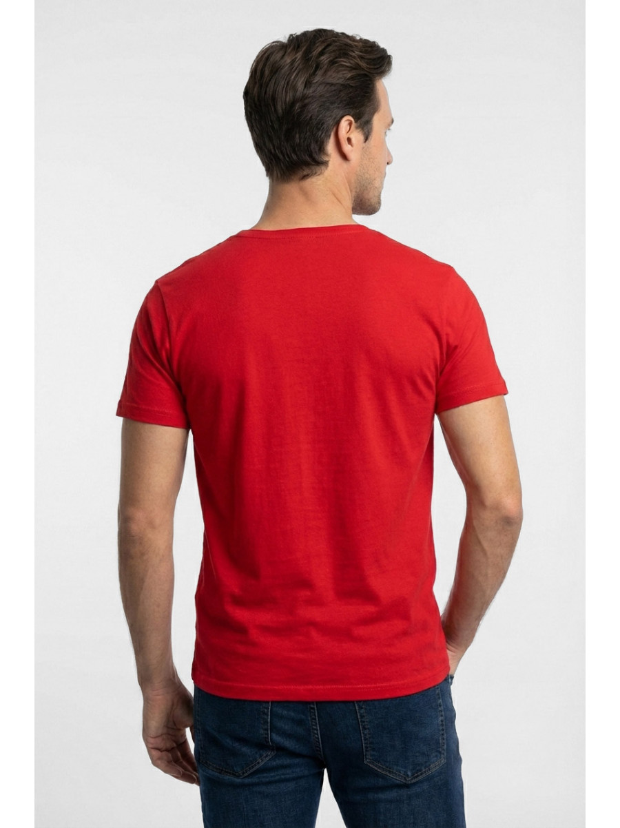 Футболка мужская красного цвета с принтом 210402C