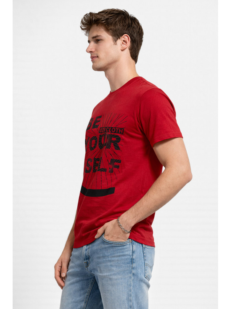 Футболка мужская красного цвета с принтом 210406C
