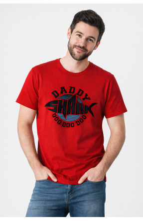 Футболка мужская красного цвета с принтом 210408C