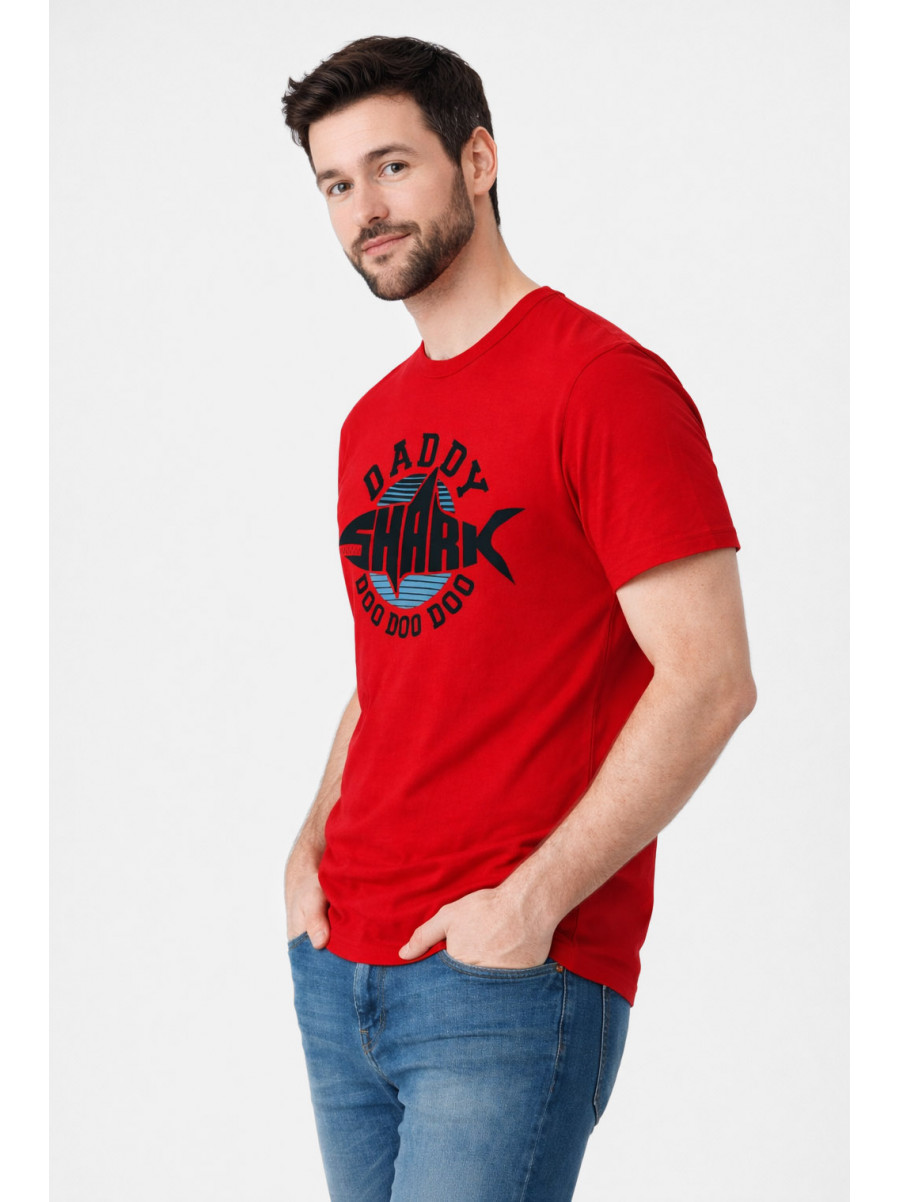 Футболка мужская красного цвета с принтом 210408C