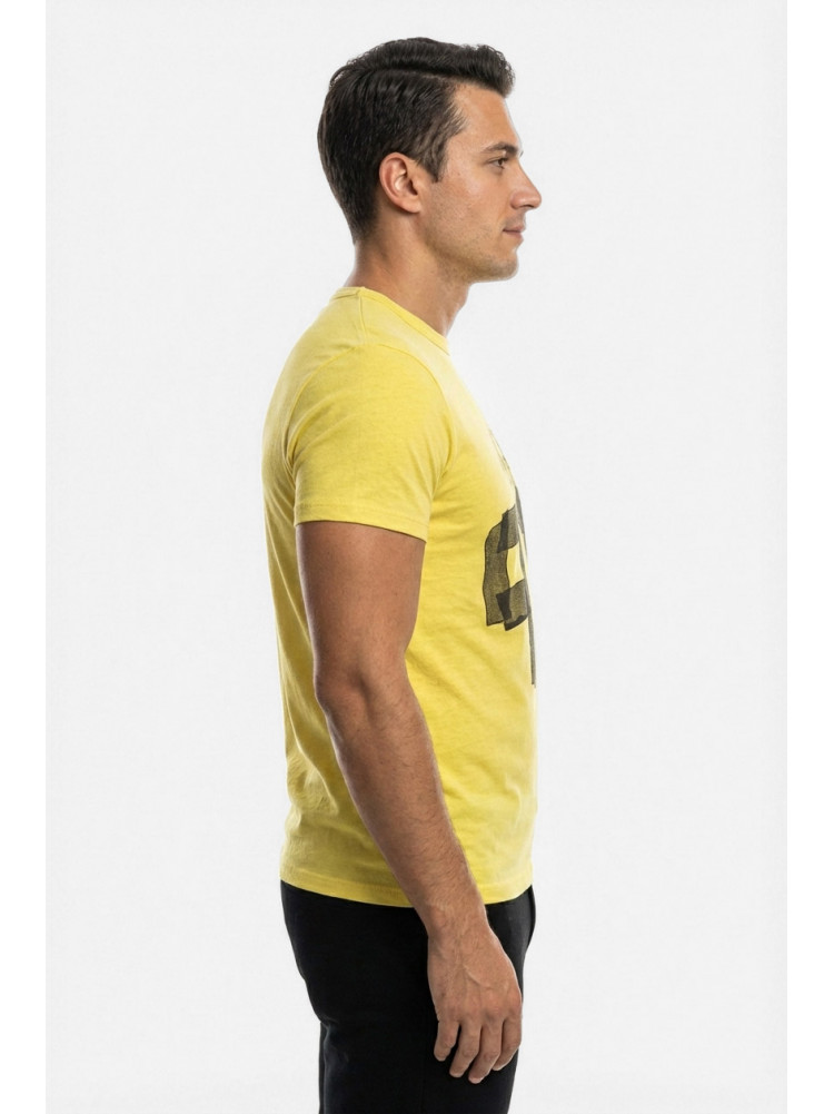Футболка мужская желтого цвета с принтом 210409C