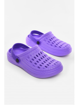 Кроксы женские фиолетового цвета ДС-62 210410C