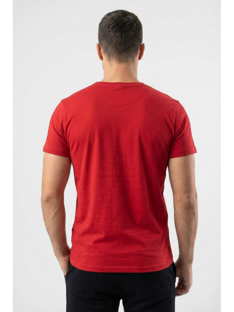 Футболка мужская красного цвета с принтом 210413C