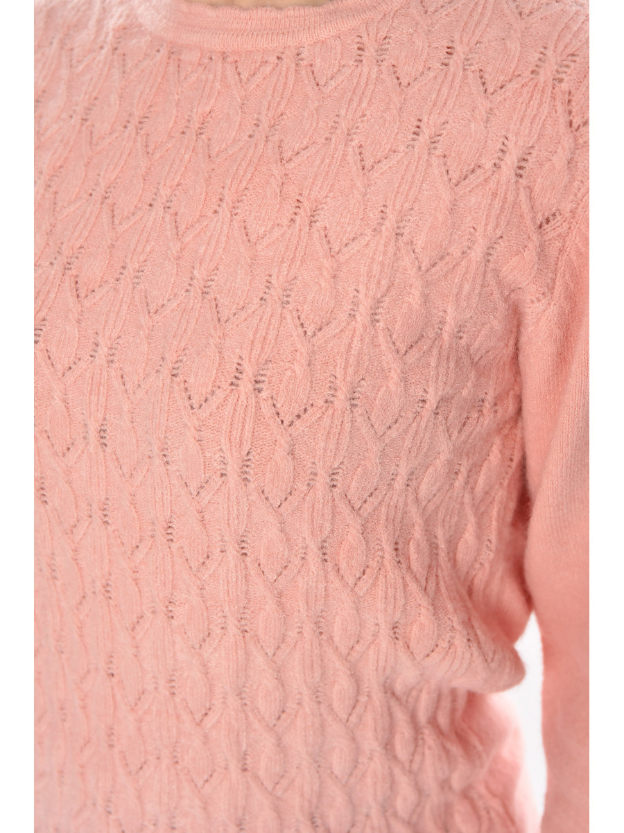 Свитер женский однотонный розового цвета 9070 210415C