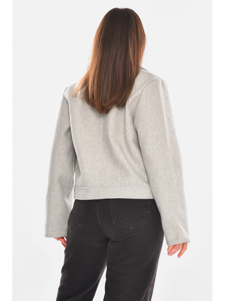 Куртка женская демисезонная укороченная серого цвета 17755 210418C