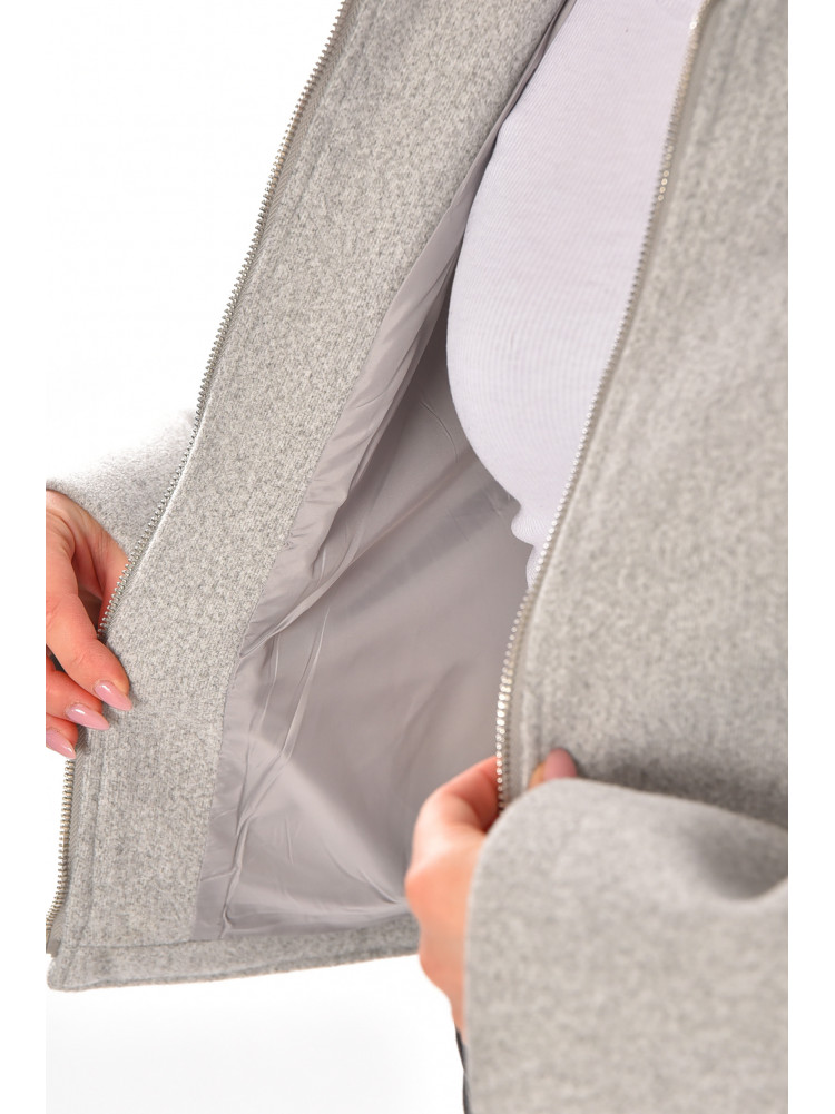 Куртка женская демисезонная укороченная серого цвета 17755 210418C