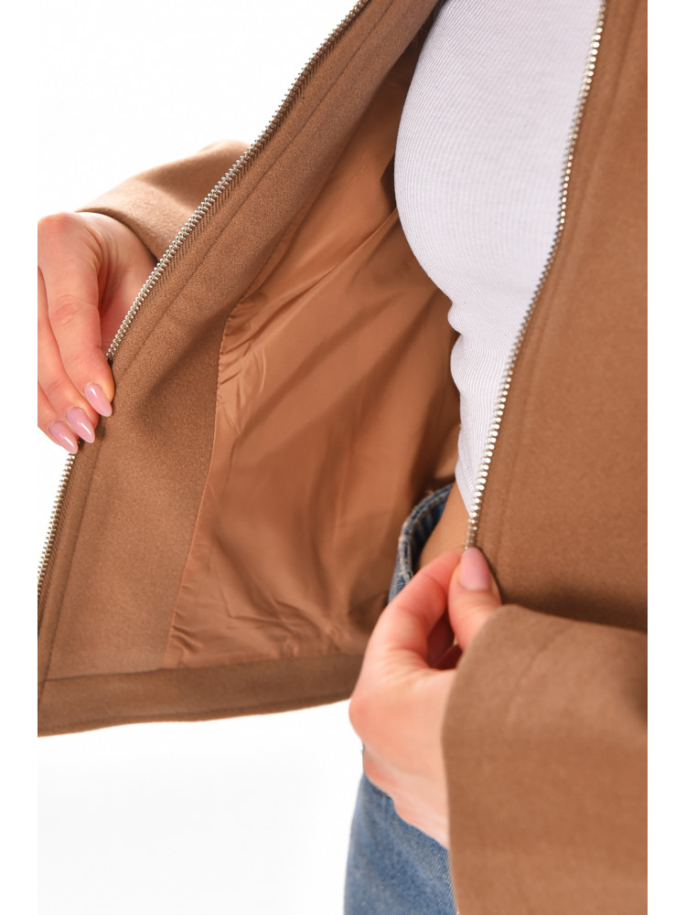 Куртка женская демисезонная укороченная коричневого цвета 17755 210419C