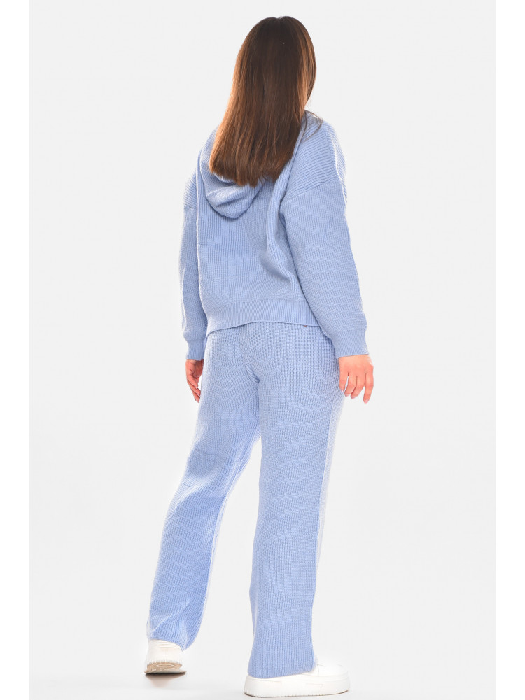 Костюм женский однотонный голубого цвета 858 210421C