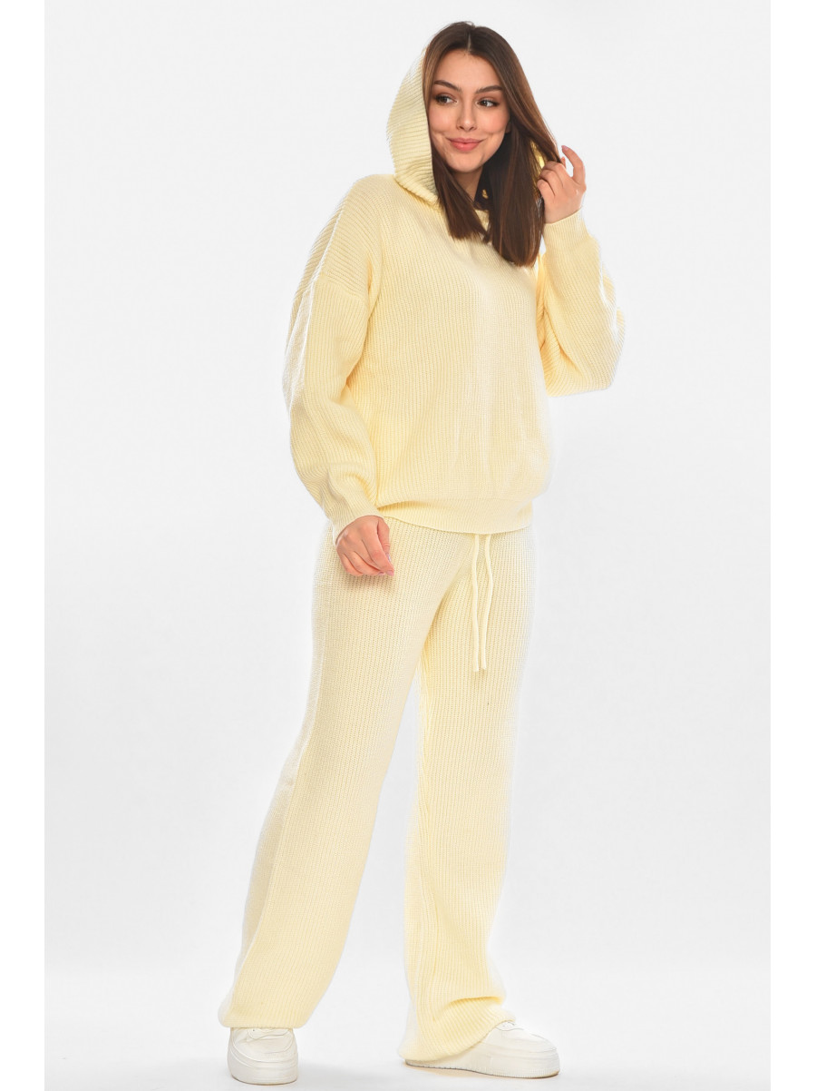 Костюм женский однотонный молочного цвета 858 210422C