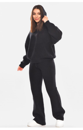 Костюм жіночий однотонний чорного кольору 858 210424C