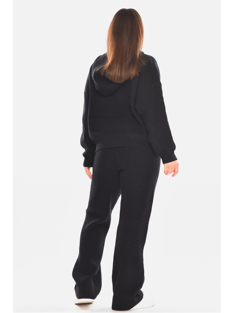 Костюм женский однотонный черного цвета 858 210424C