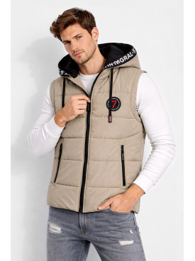 Жилетка чоловіча демісезонна темно-сірого кольору 6009 210426C