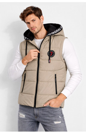 Жилетка чоловіча демісезонна темно-сірого кольору 6009 210426C