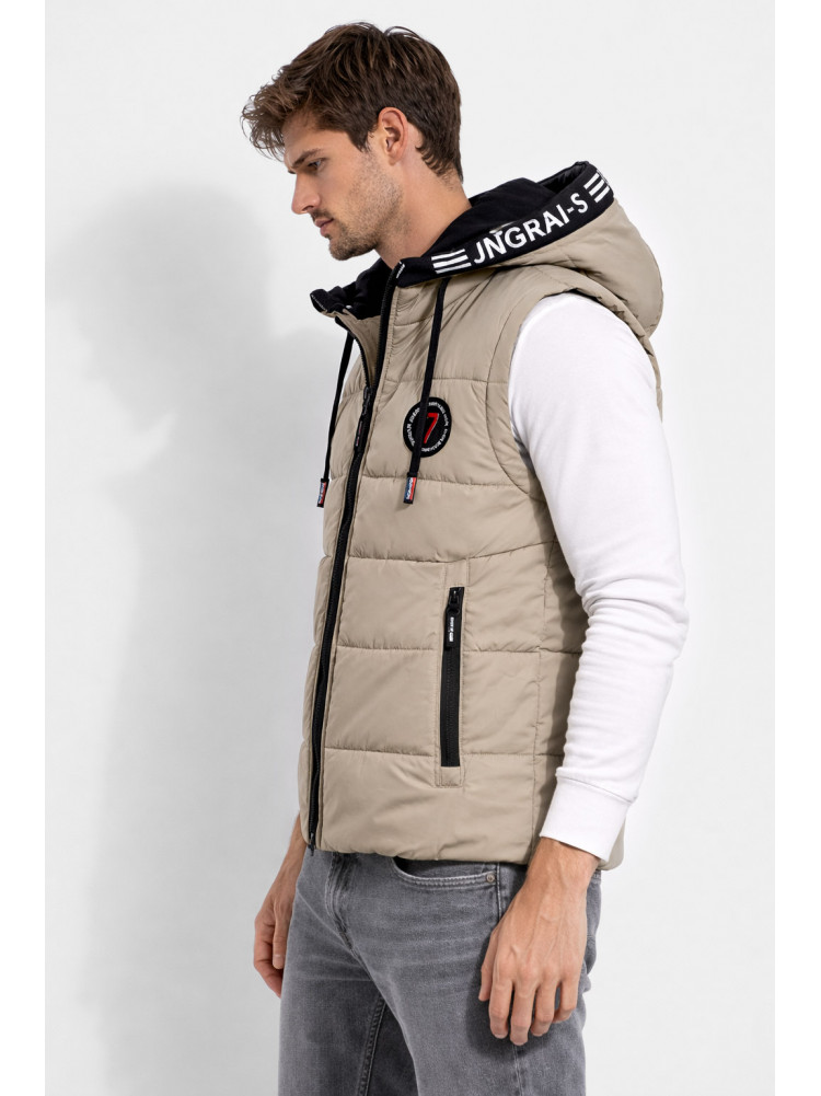 Жилетка чоловіча демісезонна темно-сірого кольору 6009 210426C