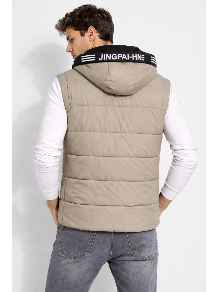 Жилетка чоловіча демісезонна темно-сірого кольору 6009 210426C