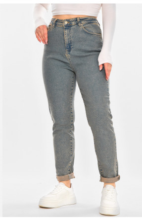 Джинси жіночі однотонні синього кольору 4115 210429C