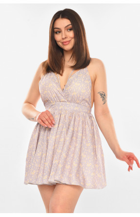 Сукня жіноча бузкового кольору з квітковим принтом 8081 210431C